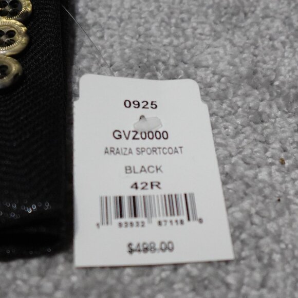 Robert Graham Araiza Suit Jacket Men's Size 42R Black Tailored Fit MSRP $498 - Picture 2 of 10